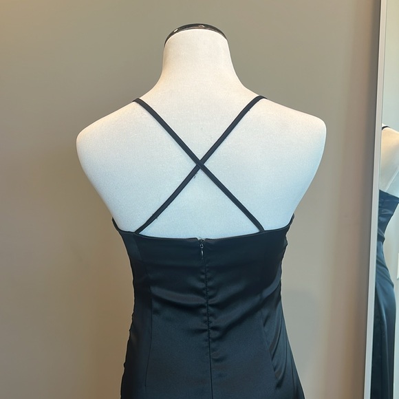 Sexy Zara black satin midi dress.  Never worn! - Picture 5 of 7